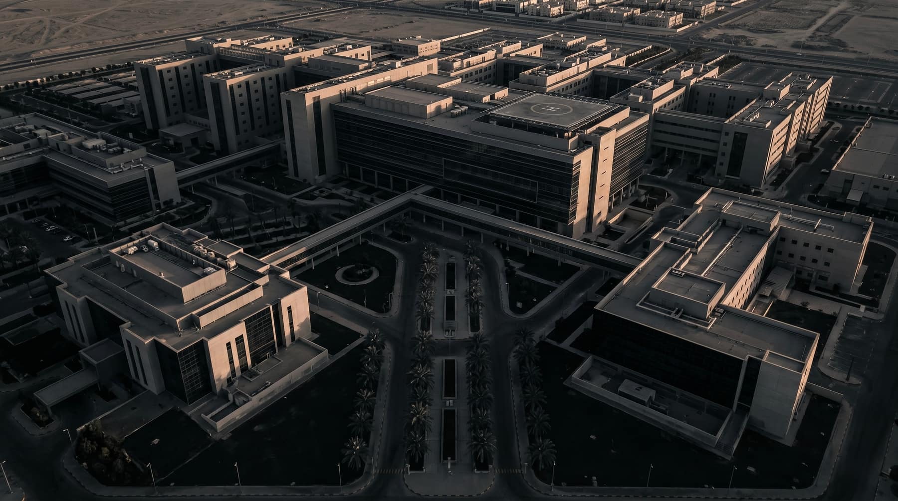 Medical city, aerial.
